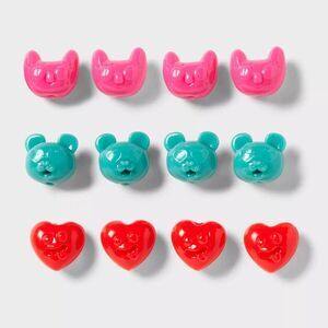 12pc Squishy Valentine's Day Party Favor Sets -‎ Spritz - Bears and Cats